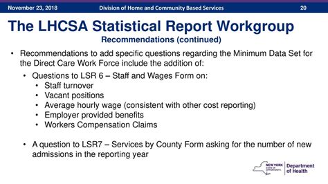 lhcsa statistical report
